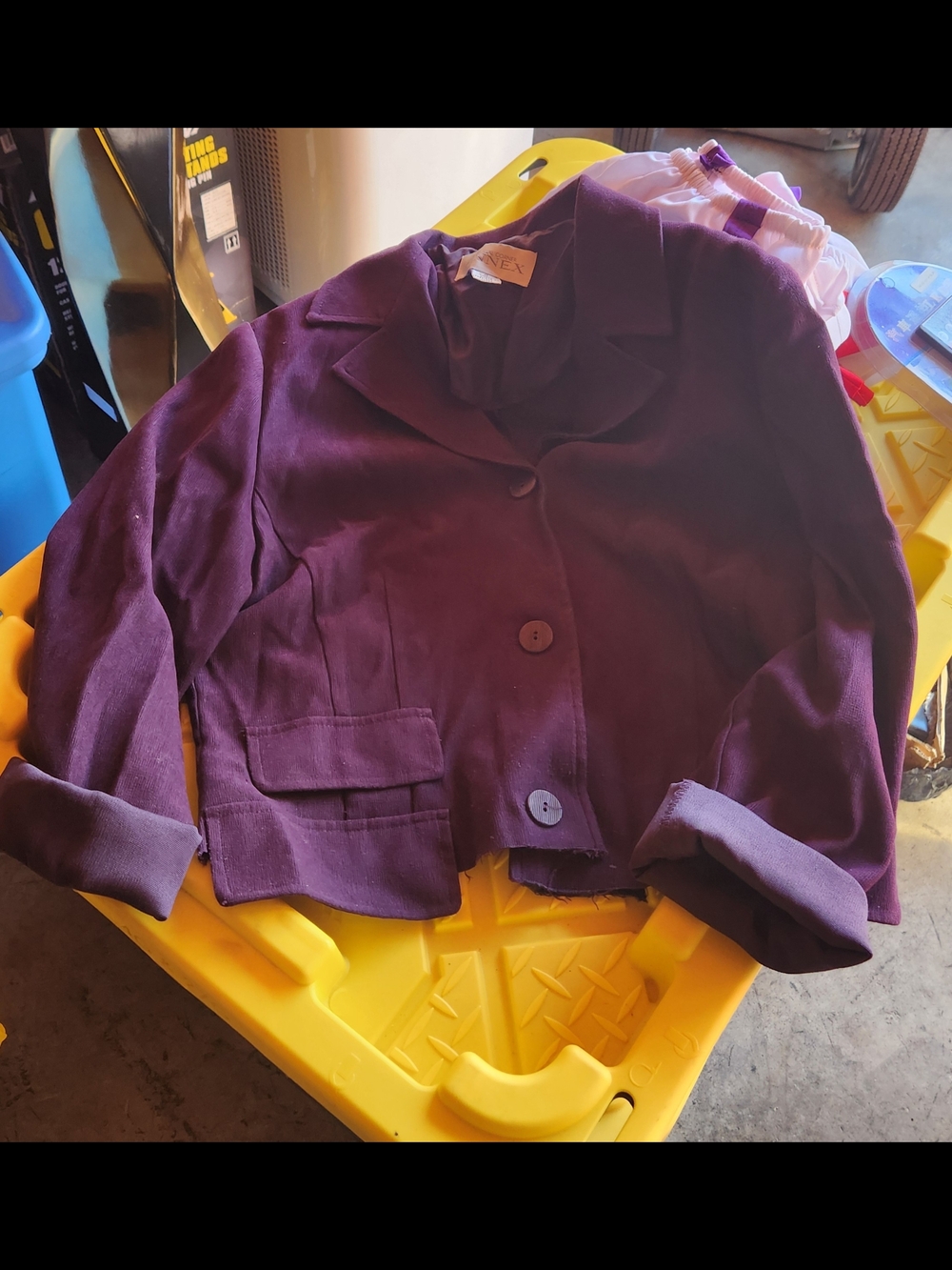 Casual Corner Plum Purple Cropped Blazer
